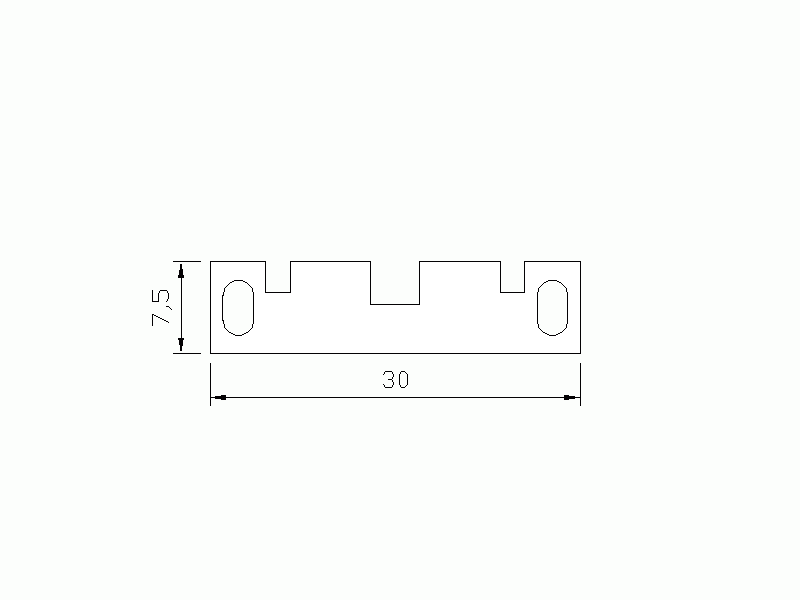Perfil de Silicona P41435B - formato tipo Perfil plano de Silicona - forma irregular