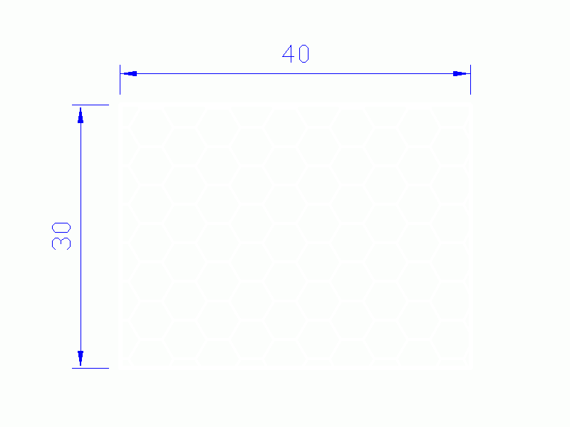 Perfil de Silicona PSE0,164030 - formato tipo Rectángulo Esponja - forma regular
