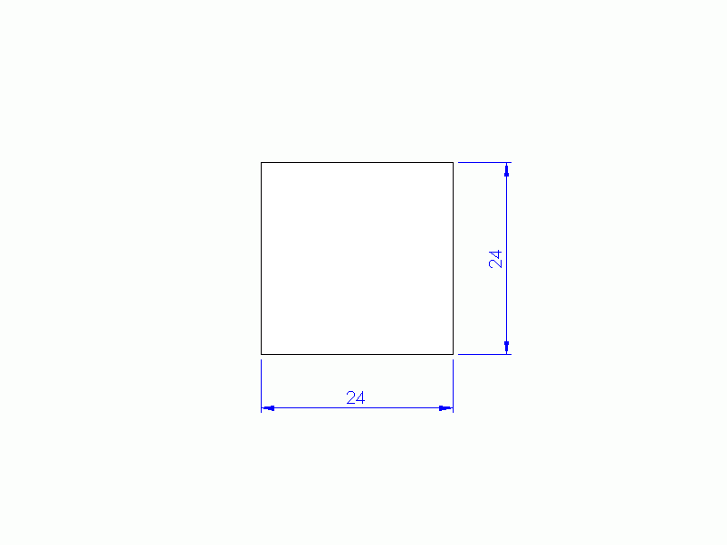 Silicone Profile P600240240 - type format Square - regular shape