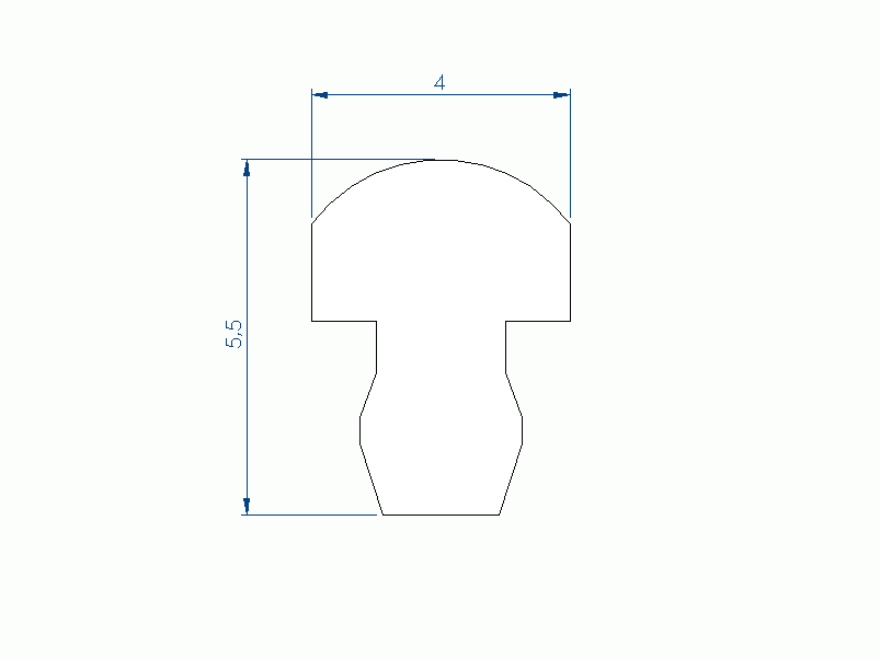 Silicone Profile P91946IB - type format Lamp - irregular shape