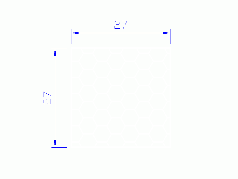 Silicone Profile PSE0,252727 - type format Sponge Square - regular shape