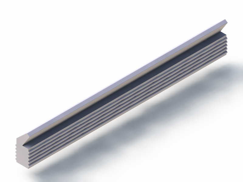 Perfil de Silicona P20064J - formato tipo Labiado - forma irregular