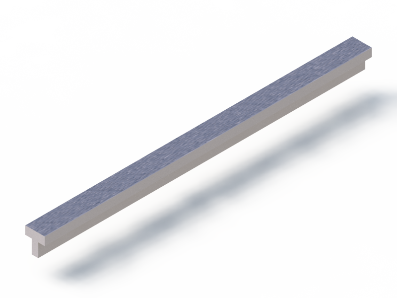 Perfil de Silicona P2851JX - formato tipo T - forma irregular