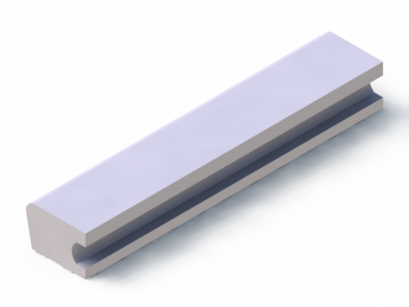 Perfil de Silicona P97095E - formato tipo U - forma irregular