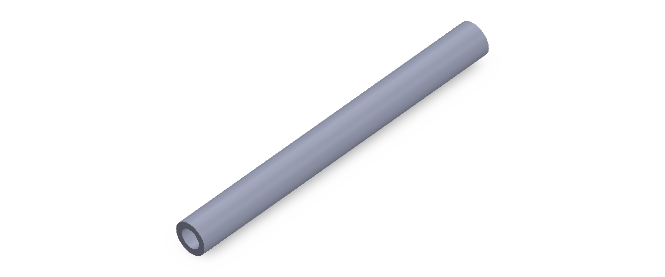 Perfil de Silicona TS401006 - formato tipo Tubo - forma de tubo