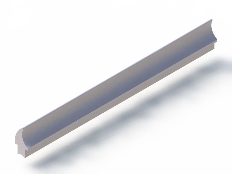 Silicone Profile P1539B - type format Lipped - irregular shape