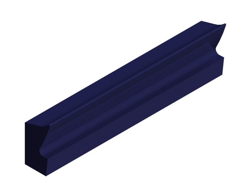 Silicone Profile P1861 - type format Lipped - irregular shape