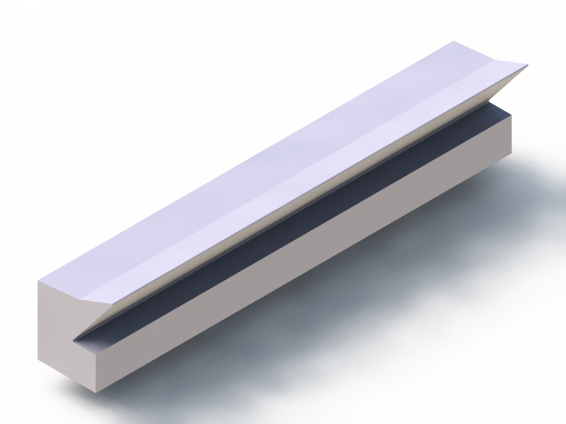Silicone Profile P96090E - type format Lipped - irregular shape