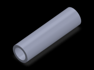 Perfil de Silicona TS6027,519,5 - formato tipo Tubo - forma de tubo