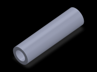 Perfil de Silicona TS7026,516,5 - formato tipo Tubo - forma de tubo
