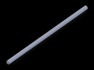 Perfil de Silicona TS800402 - formato tipo Tubo - forma de tubo