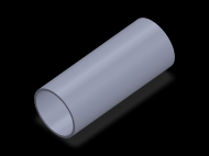 Perfil de Silicona TS804137 - formato tipo Tubo - forma de tubo