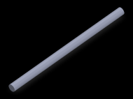 Silicone Profile CS7005,5 - type format Cord - tube shape