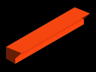 Silicone Profile P20524 - type format Lipped - irregular shape