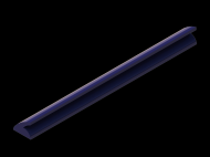 Silicone Profile P500A - type format Lipped - irregular shape
