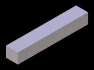 Silicone Profile P601715 - type format Rectangle - regular shape