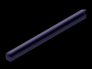 Silicone Profile P64U - type format Lipped - irregular shape