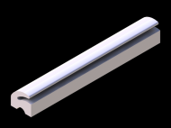 Silicone Profile P760A - type format Lipped - irregular shape