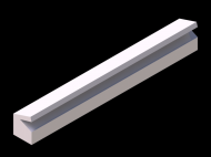 Silicone Profile P822Y - type format Lipped - irregular shape