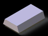 Silicone Profile P93097 - type format Trapezium - irregular shape