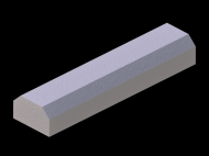Silicone Profile PSE0,2510822C - type format Trapezium - irregular shape