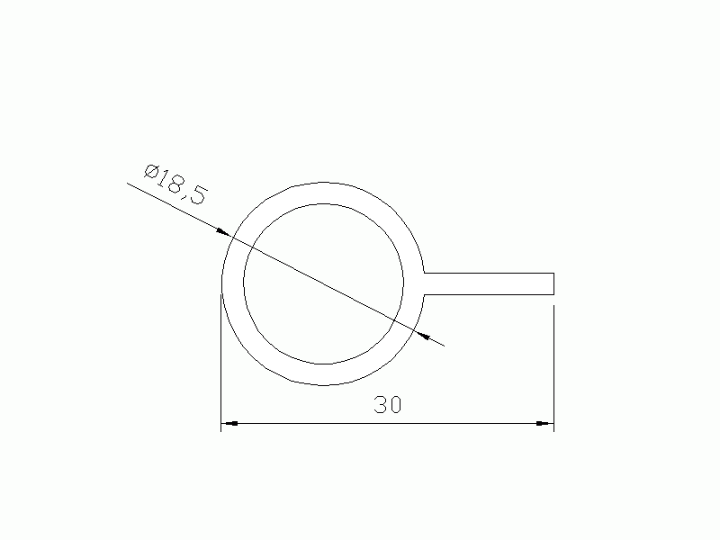 Perfil de Silicona P030 - formato tipo Nota musical - forma irregular