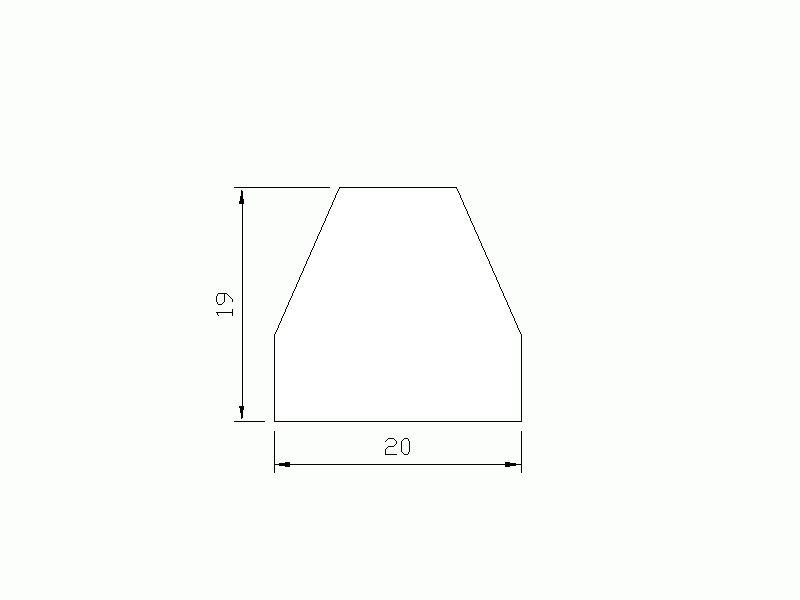 Perfil de Silicona P057 - formato tipo D - forma irregular