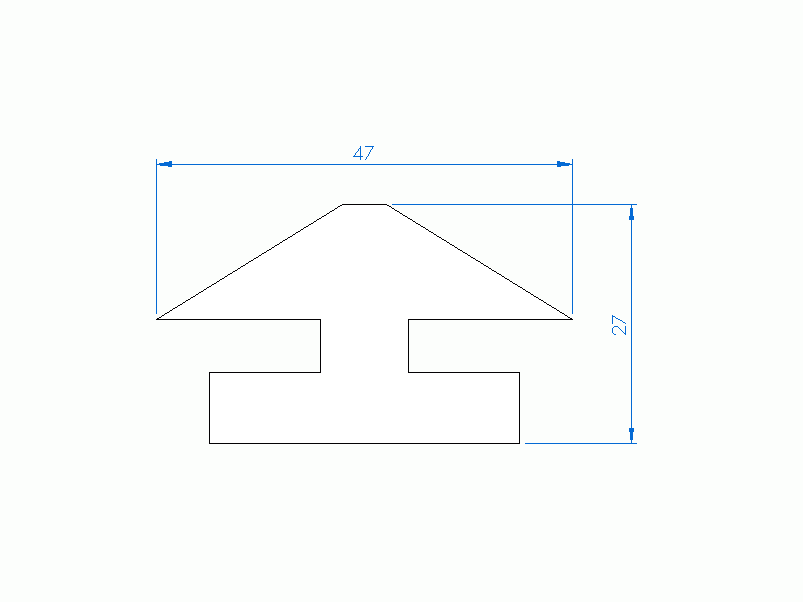 Perfil de Silicona P10161Q - formato tipo Lampara - forma irregular