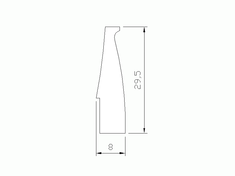 Perfil de Silicona P1053 - formato tipo Autoclave - forma irregular