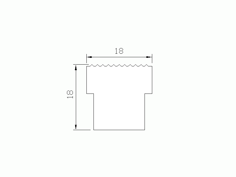 Perfil de Silicona P1093N - formato tipo T - forma irregular