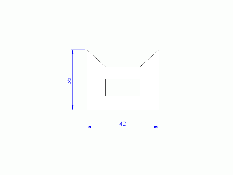 Perfil de Silicona P11185K - formato tipo Cuernos - forma irregular