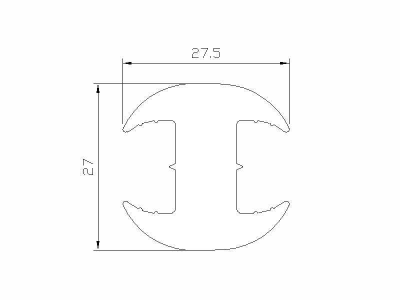 Perfil de Silicona P1152 - formato tipo Lampara - forma irregular