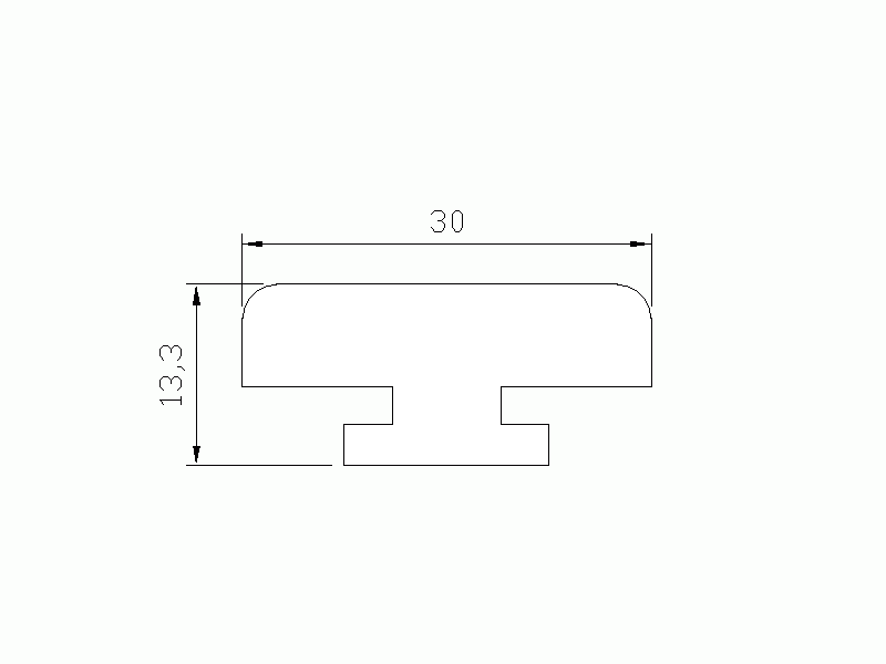 Perfil de Silicona P1167E - formato tipo Lampara - forma irregular