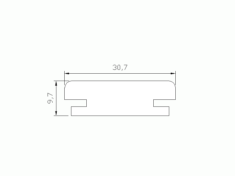 Perfil de Silicona P1167H - formato tipo Lampara - forma irregular