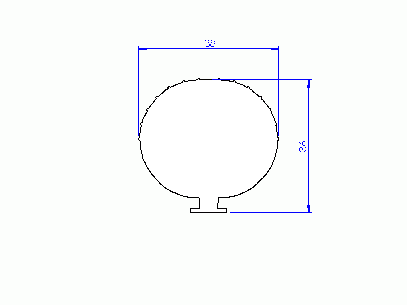 Perfil de Silicona P1185D1 - formato tipo Lampara - forma irregular