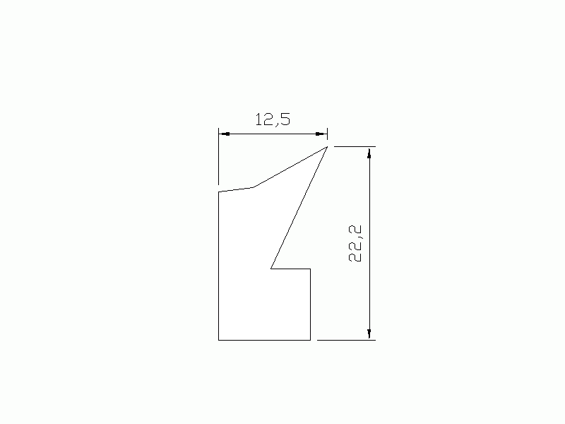 Perfil de Silicona P120 - formato tipo Labiado - forma irregular