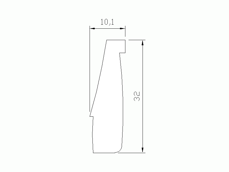 Perfil de Silicona P122 - formato tipo Autoclave - forma irregular