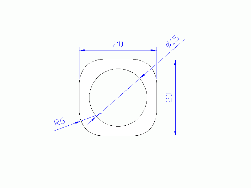 Perfil de Silicona P1228N - formato tipo Cuadrado - forma regular