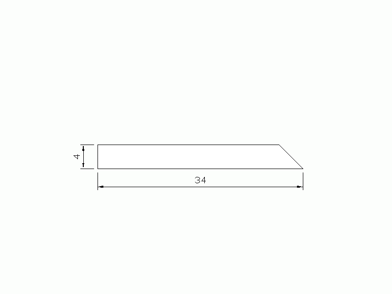 Perfil de Silicona P1228S - formato tipo Perfil plano de Silicona - forma irregular