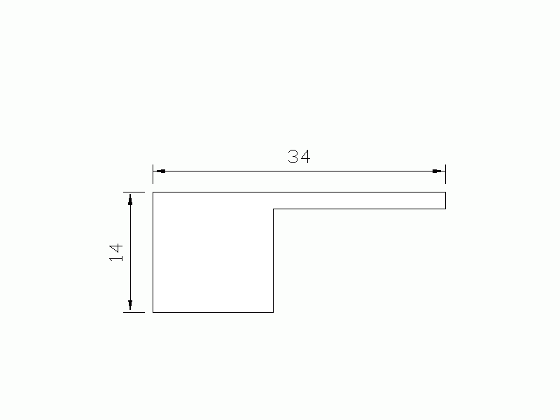 Perfil de Silicona P1228V - formato tipo Labiado - forma irregular