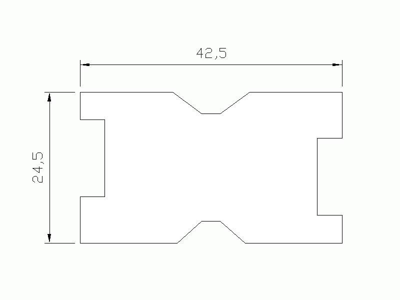 Perfil de Silicona P1238A - formato tipo Lampara - forma irregular