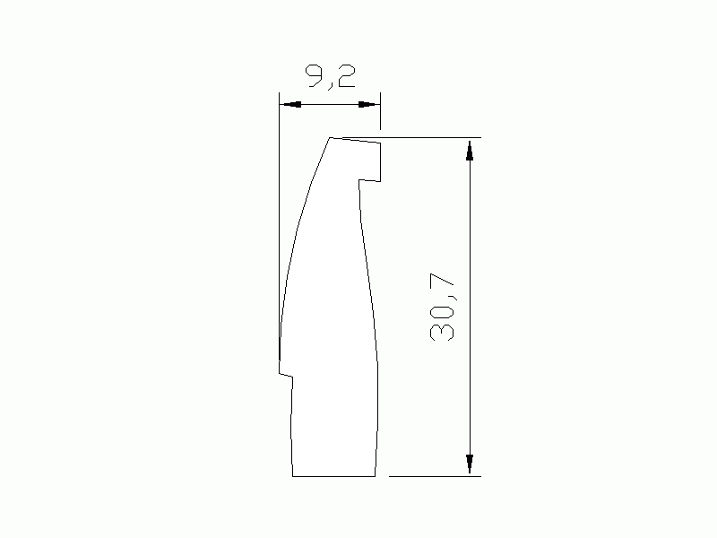 Perfil de Silicona P124 - formato tipo Autoclave - forma irregular