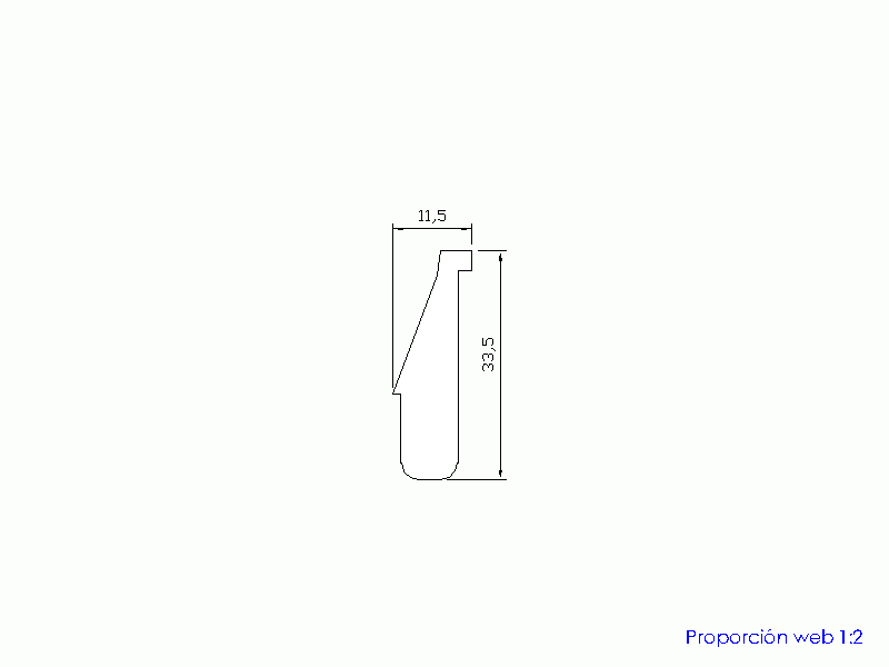 Perfil de Silicona P126 - formato tipo Autoclave - forma irregular