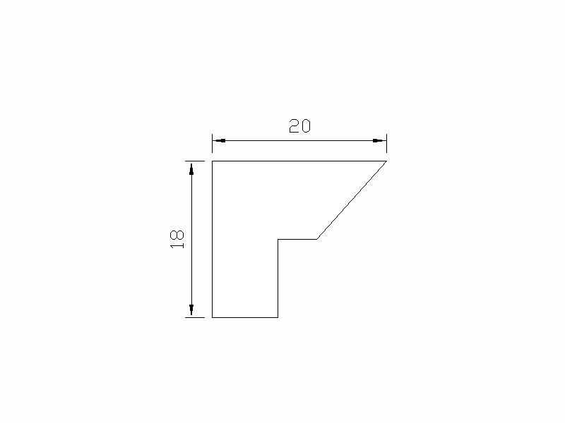 Perfil de Silicona P1263A - formato tipo L - forma irregular