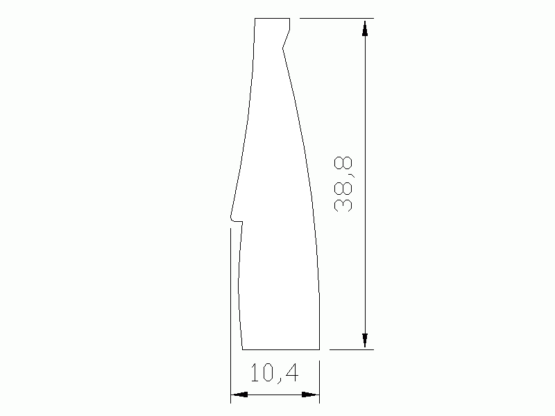 Perfil de Silicona P127B - formato tipo Autoclave - forma irregular