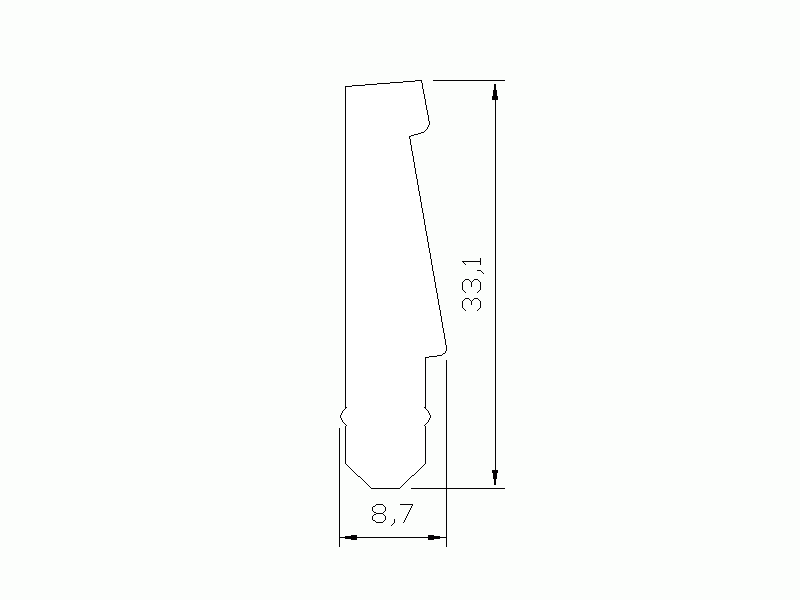 Perfil de Silicona P129 - formato tipo Autoclave - forma irregular