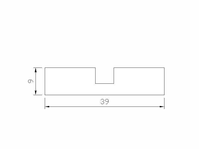 Perfil de Silicona P1295A - formato tipo U - forma irregular