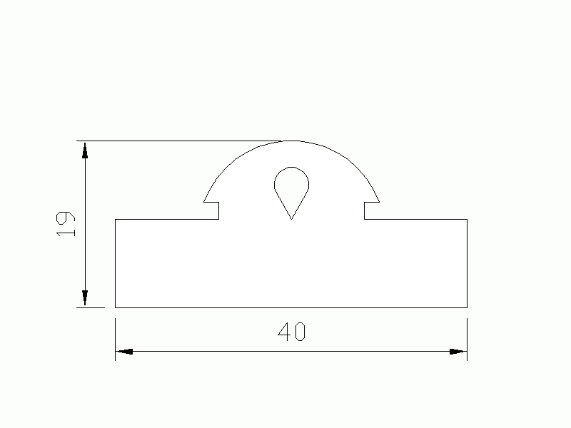 Perfil de Silicona P12AA - formato tipo Lampara - forma irregular