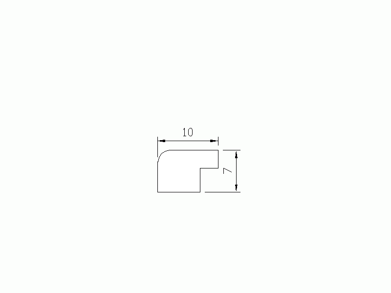 Perfil de Silicona P1333 - formato tipo Labiado - forma irregular