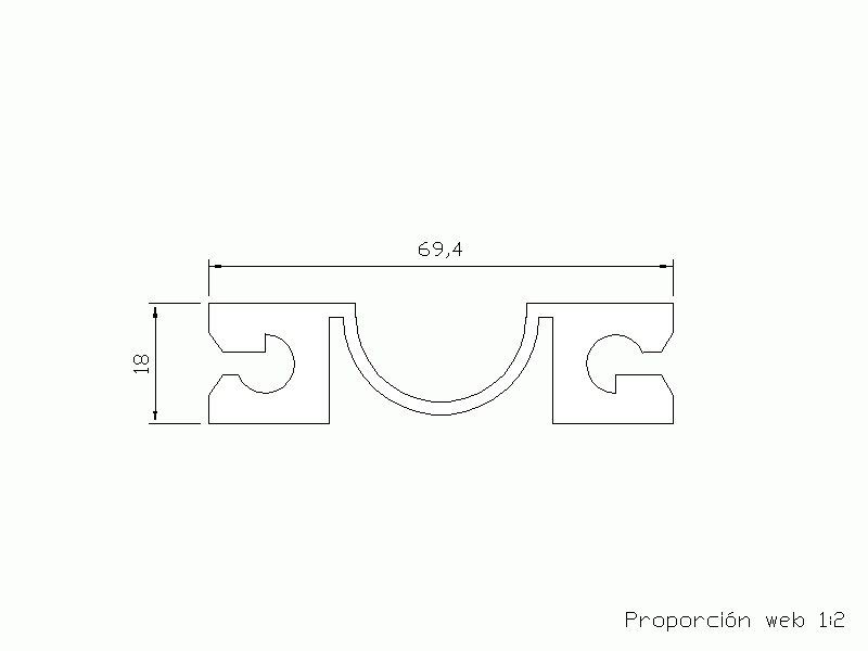 Perfil de Silicona P1393F - formato tipo Fuelle - forma irregular